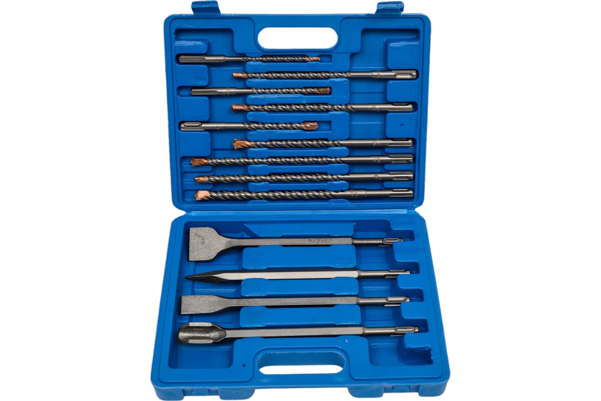 Набор зубил и буров ЗУБР Профессионал SDS-Plus, 13 шт 29360-H13_z01 ...