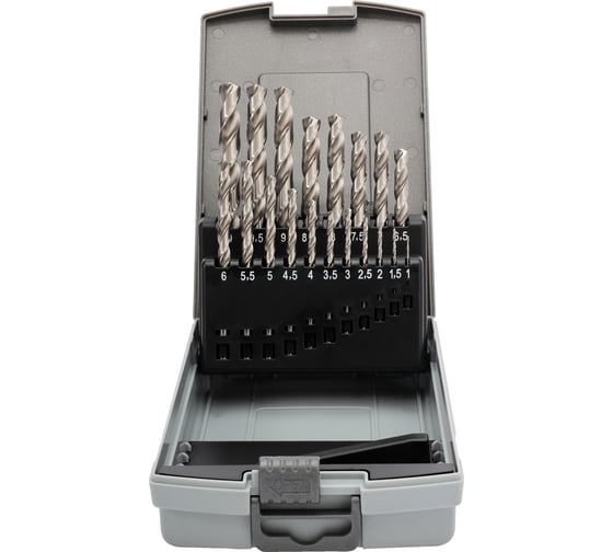 Набор сверл по металлу 1-10 мм, DIN338, HSS-G 135, 19 шт H-Tools 214214ROHT