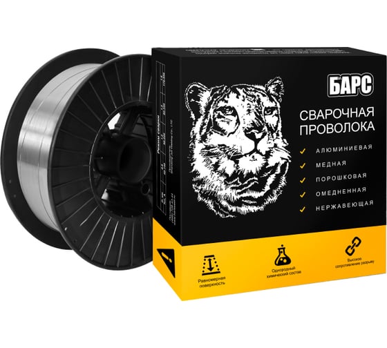 Проволока нержавеющая 304L (0.8 мм; кассета 15 кг) БАРСВЕЛД  БАРС СВ000010321