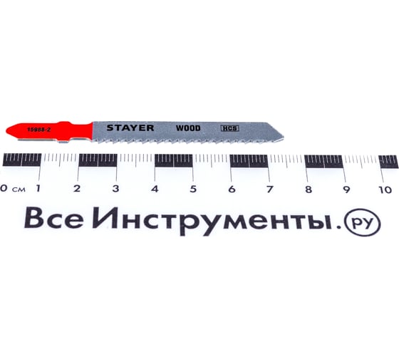 Полотна по дереву, фанере, ДСП (2 шт; 50х2 мм; HCS; T-хвост.; T119B) для электролобзика Stayer 5988-2_z02