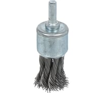 Щетка для дрели концевая 25 мм, со шпилькой, крученая проволока BARTEX 265905