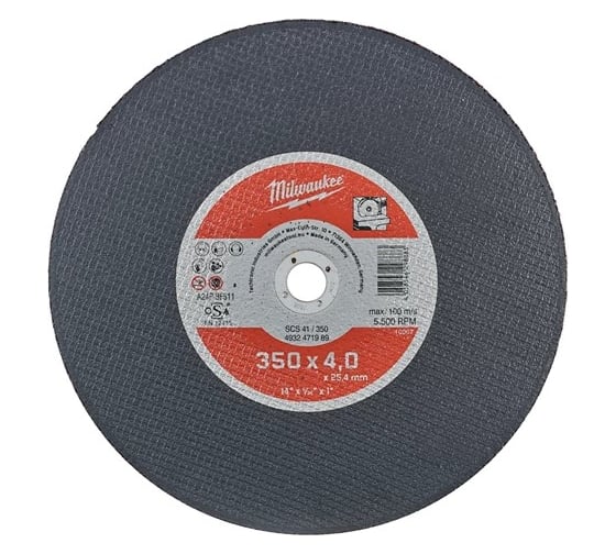 Отрезной диск SCS 41 PRO+(1 шт, 350х4 мм) Milwaukee 4932471989 1