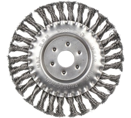 Щетка плоская для ушм 150x0.5x22.2 мм, крученая проволока BARTEX 364697