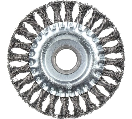 Щетка для ушм 125x0.5x22.2 мм, плоская, крученая проволока BARTEX 364694