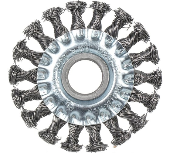 Щетка плоская для ушм 100x0.5x22.2 мм, крученая проволока BARTEX 364698 1