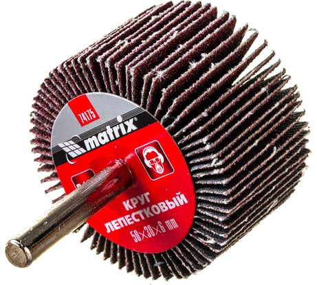 Круг лепестковый (50x30x6 мм; P 100) для дрели MATRIX 74175