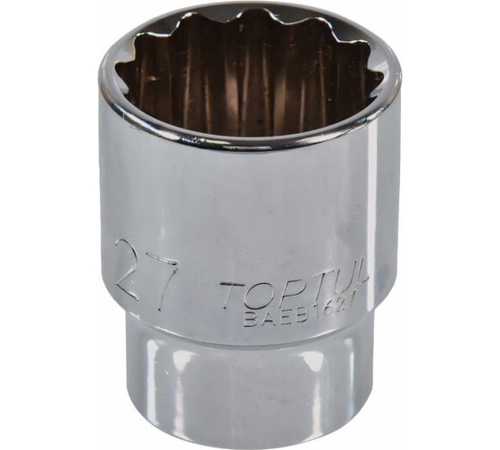 Головка торцевая 12-гранная 27 мм, 1/2"DR TOPTUL BAEB1627