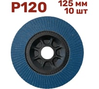 Лепестковый шлифовальный круг 125 мм, P120, 10 шт Vitatools FD-PZ-15000-125-P120-10