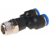 Фитинг Y-образный с наружной резьбой (6 мм; 1/4") для пластиковых трубок ROCKFORCE RF-SPX06-02(2350)