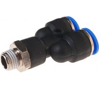 Фитинг Y-образный с наружной резьбой (12 мм; 1/4") для пластиковых трубок ROCKFORCE RF-SPX12-02(2370)