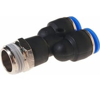 Фитинг Y-образный с наружной резьбой (12 мм; 1/2") для пластиковых трубок ROCKFORCE RF-SPX12-04(2371)