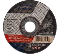 Отрезной круг по металлу тип 41 115x2.5x22.2 мм NORTON 66253371203