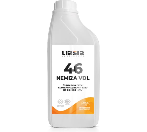 Компрессорное синтетическое масло на основе РАО NEMIZA VDL 46 1 л LIKSIR 201103 1