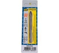 Сверло по кафелю 4 режущие кромки, Е 1/4", 10 мм 888 6864304