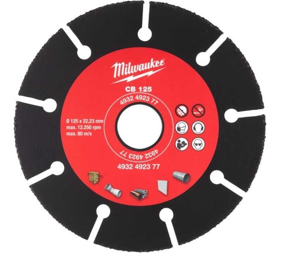 Диск карбидный по дереву и плаcтику CB 125x22.2 мм Milwaukee 4932492377 1