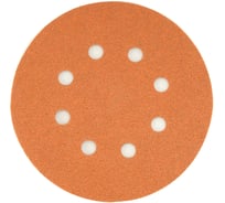 Круг шлифовальный Q128OM ORANGE FILM 100 шт, 125 мм, на липучке, 8 отверстий, оранжевый, P150 SUNMIGHT 23009