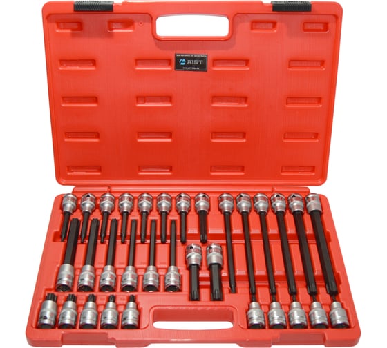 Набор головок-битов TORX AIST (звездочек торкс 6-ть лучей) T20-T70 1/2" 32 предмета 406832T 00-00010443 1