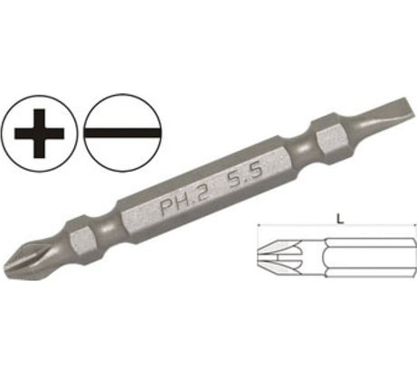 Двухсторонний бит для шуруповерта Aist PH.1xSL4.0 1/4" 10 шт. 11865140PS10 00-00011049