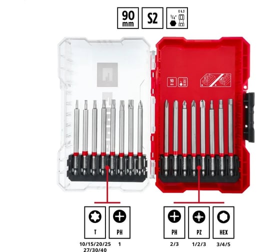 Набор бит 16 предметов, 90 мм, m-case Einhell 118973