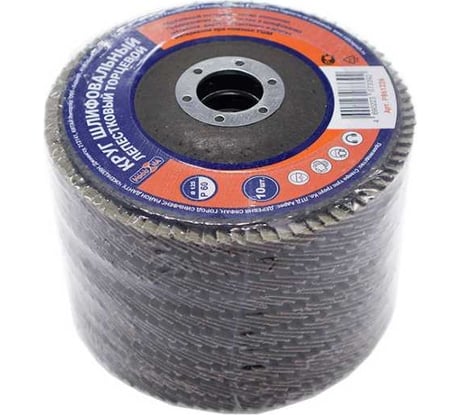 Круг шлифовальный лепестковый торцевой 125x22 мм, Р60, 10 шт РОССНА Р861226