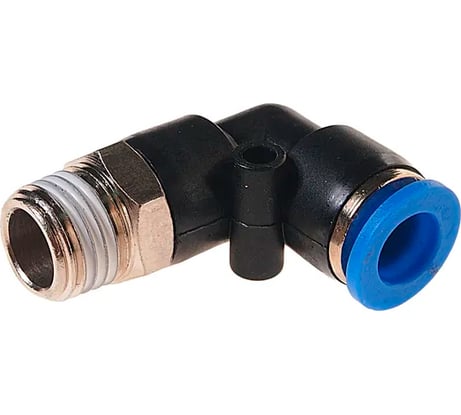 Фитинг угловой для пластиковых трубок Rockforce 8 мм с наружной резьбой 1/4 RF-SPL08-02(2286)