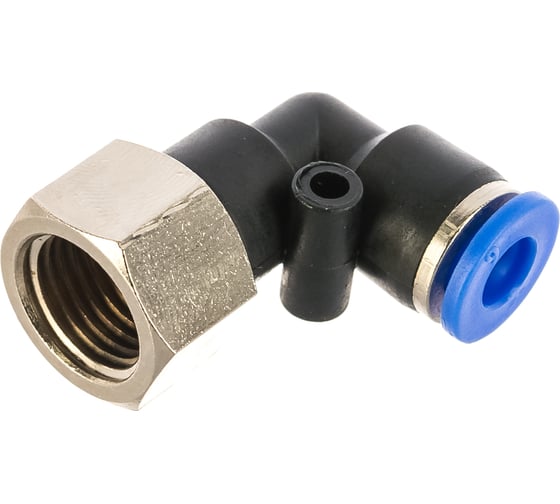 Фитинг угловой для пластиковых трубок (6 мм; 1/4F) ROCKFORCE RF-SPLF06-02(2317)