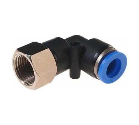Фитинг угловой для пластиковых трубок (10 мм; 3/8F) ROCKFORCE RF-SPLF10-03(2322)