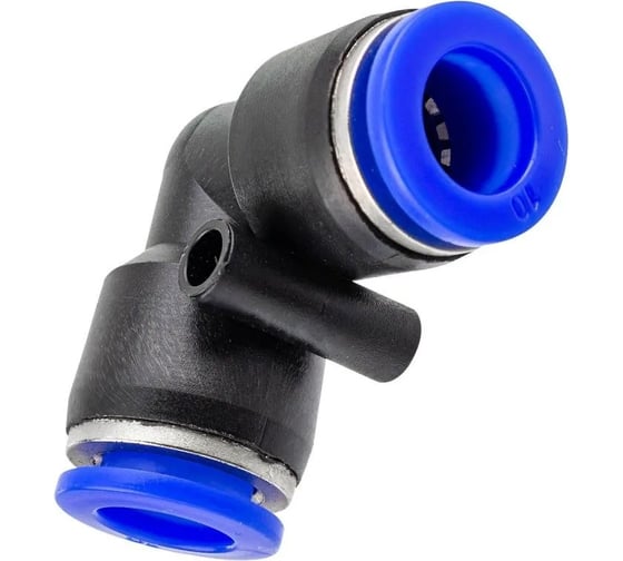 Фитинг угловой для пластиковых трубок (10 мм) ROCKFORCE RF-SPV10(2340)