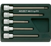 Набор головок с шестигранной вставкой 1/2", 5 предметов HAZET 986SLG-P/5