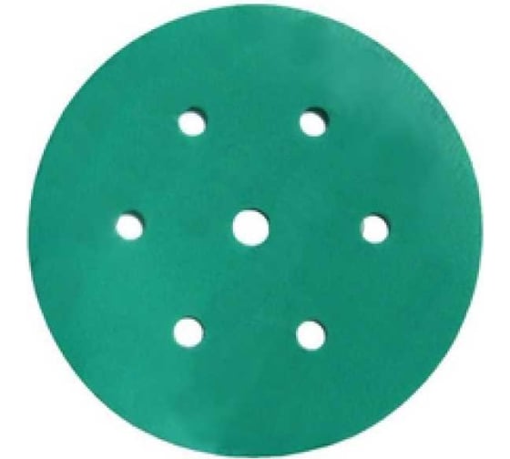 Круг абразивный Green 150 мм, 7 отверстий, Р80, 100 шт H7 952299 1