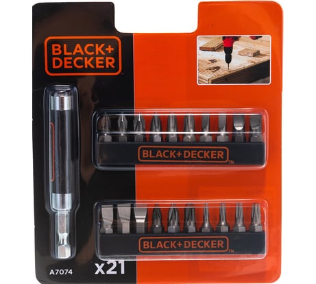 Набор бит с держателем Black&Decker A7074
