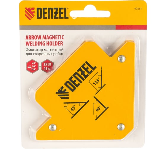 Фиксатор магнитный для сварочных работ усилие 25 LB DENZEL 97551