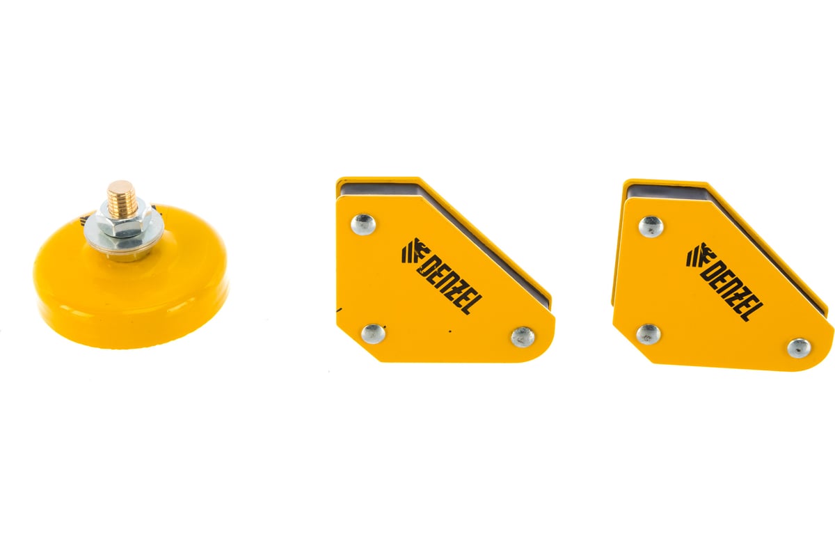 Набор из 2 магнитных сварочных фиксаторов и магнитной клеммы масса ...