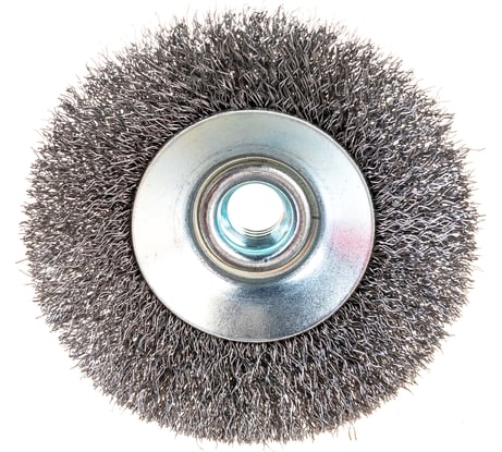 Щетка-крацовка коническая (100 мм, стальная проволока) для УШМ GROSSMEISTER 021048001