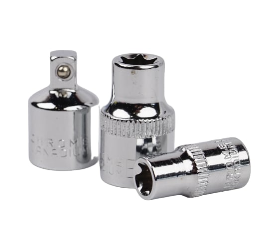 Набор головок E-тип (TORX) 1/4"DR, 3/8"DR, 10 предметов KINGQUEEN WIB-12A