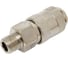 Штуцер мама с наружной резьбой 1/4"M, никелированная сталь Aurora 37363 3