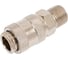 Штуцер мама с наружной резьбой 3/8"M, никелированная сталь Aurora 37364 2
