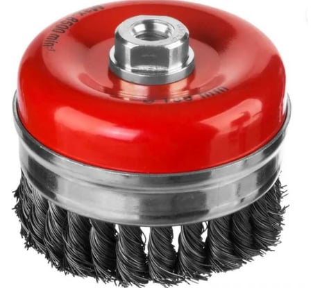 Щетка-крацовка чашечная усиленная стальная проволока, 125 мм GROSSMEISTER 021148003