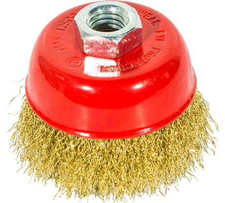 Щетка-крацовка чашечная латунированная проволока 150 мм для ушм GROSSMEISTER 021038005