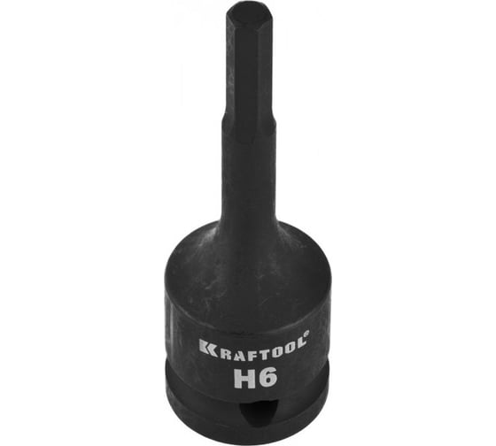 Головка торцевая ударная INDUSTRIE QUALITAT (1/2; H6; HEX; Cr-Mo; фосфатированная) Kraftool 27950-06_z01 1
