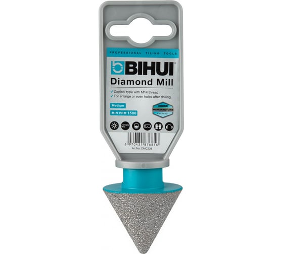 Фреза алмазная конусная 2-38 мм BIHUI DMC238