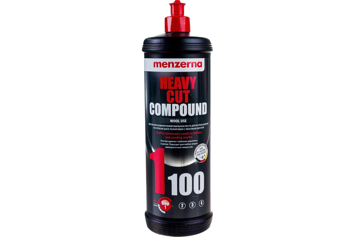 Высокоабразивная полировальная паста Heavy Cut Compound 1100 1 кг Menzerna  22930.260.870 - выгодная цена, отзывы, характеристики, 1 видео, фото -  купить в Москве и РФ