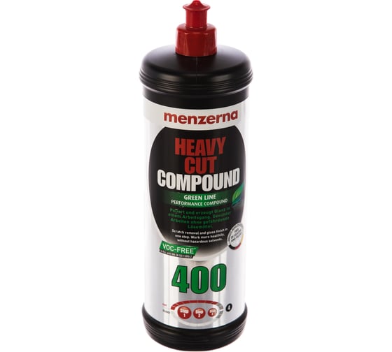 Универсальная высокоабразивная полировальная паста GREEN LINE Heavy Cut Compound 400 1 кг Menzerna 22200.261.870