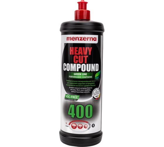 Универсальная высокоабразивная полировальная паста GREEN LINE Heavy Cut Compound 400 1 кг Menzerna 22200.261.870