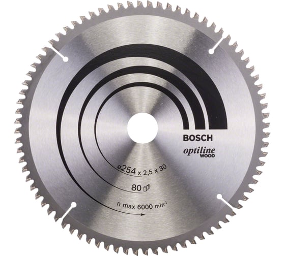 Пильный диск Bosch Optiline Wood 254x30x2.0 мм Z40 2608640435 1
