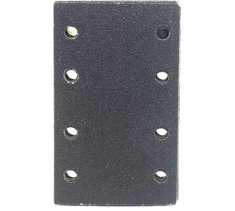 Универсальный шлифовальный лист Uragan оптимален для твердых пород дерева 8 отверстий по линии на липучке для ПШМ P60 80x133 мм 10 шт. 907-22111-060-10