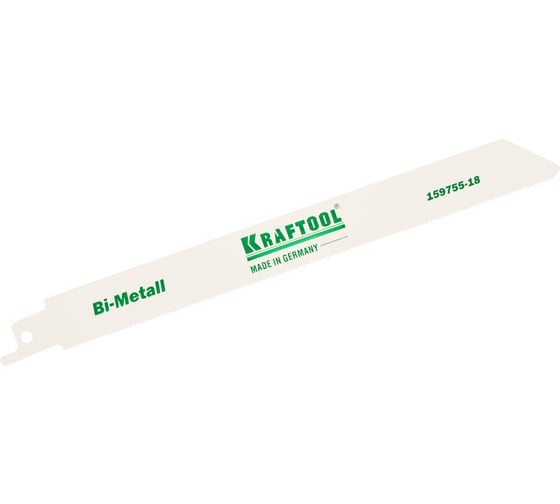 Полотно Kraftool по металлу для электроножовки S1122EF 1/2" S разведенные фрезерованные зубья Bi-Metall шаг 1.4 мм 180 мм 159755-18