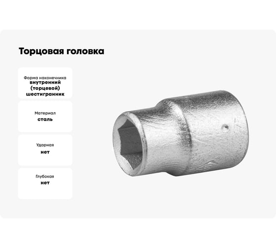 Торцовая головка НИЗ оцинкованная 1/2" - 12 мм 2772-12