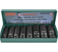 Набор глубоких ударных торцевых головок Jonnesway S03AD3108S 3/8" 10-19 мм 8 предметов 48506