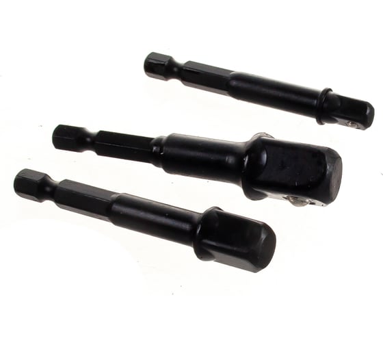 Набор адаптеров для торцевых головок KRAFTOOL Expert 65 мм, 3 предмета, 1/4", 1/2", 3/8" 26775-H3